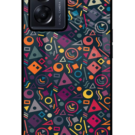 Geometric Abstract Oppo K10 5G Glass Case Back Cover by Casekaro