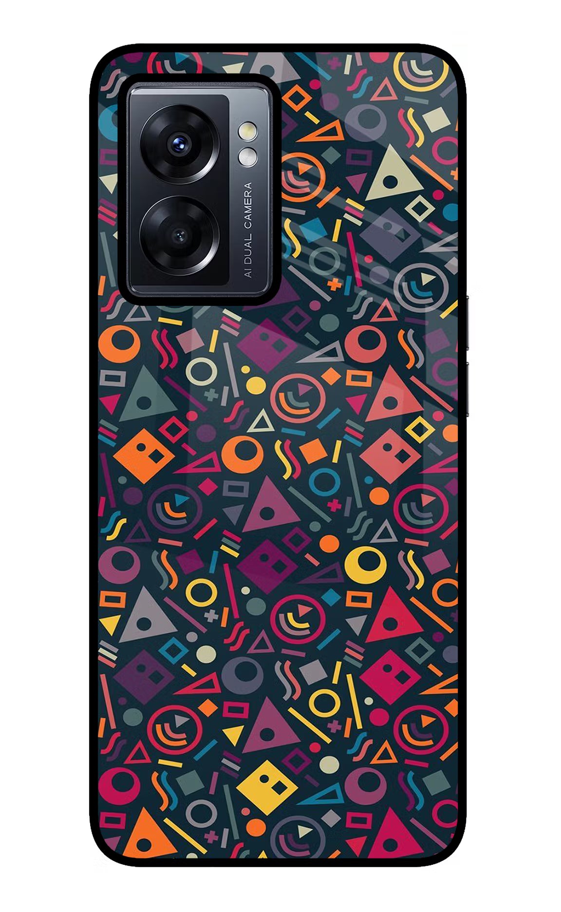 Geometric Abstract Oppo K10 5G Glass Case Back Cover by Casekaro