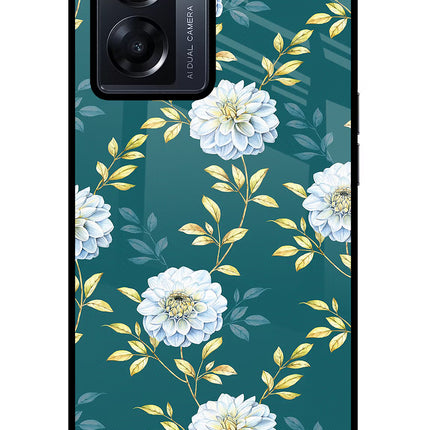 Flowers Oppo K10 5G Glass Case Back Cover by Casekaro