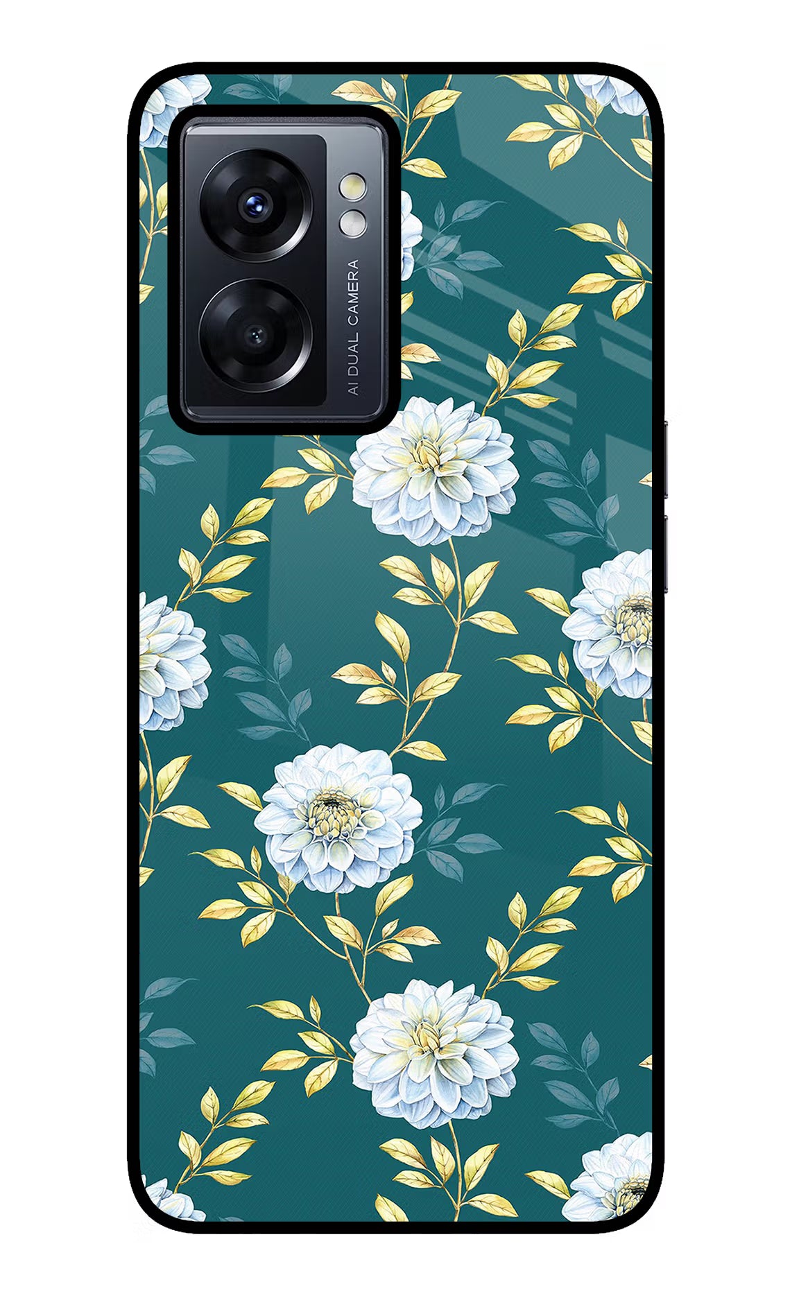 Flowers Oppo K10 5G Glass Case Back Cover by Casekaro