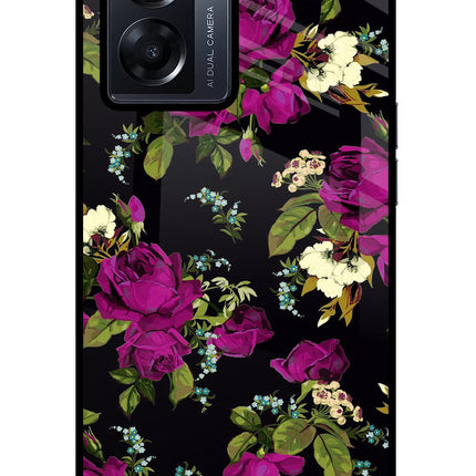 Flowers Oppo K10 5G Glass Case Back Cover by Casekaro