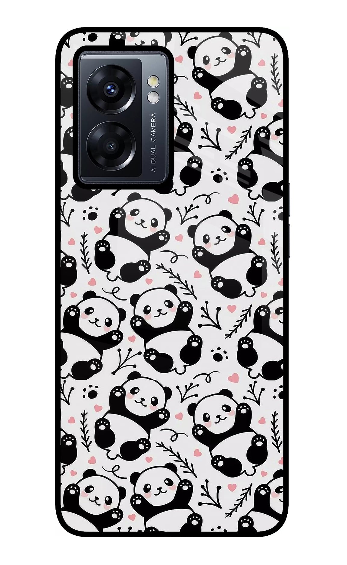 Cute Panda Oppo K10 5G Glass Case