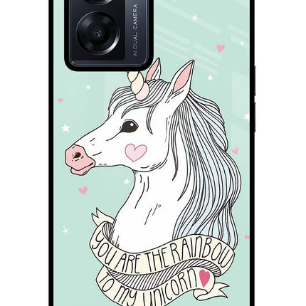 Unicorn Wallpaper Oppo K10 5G Glass Case Back Cover by Casekaro