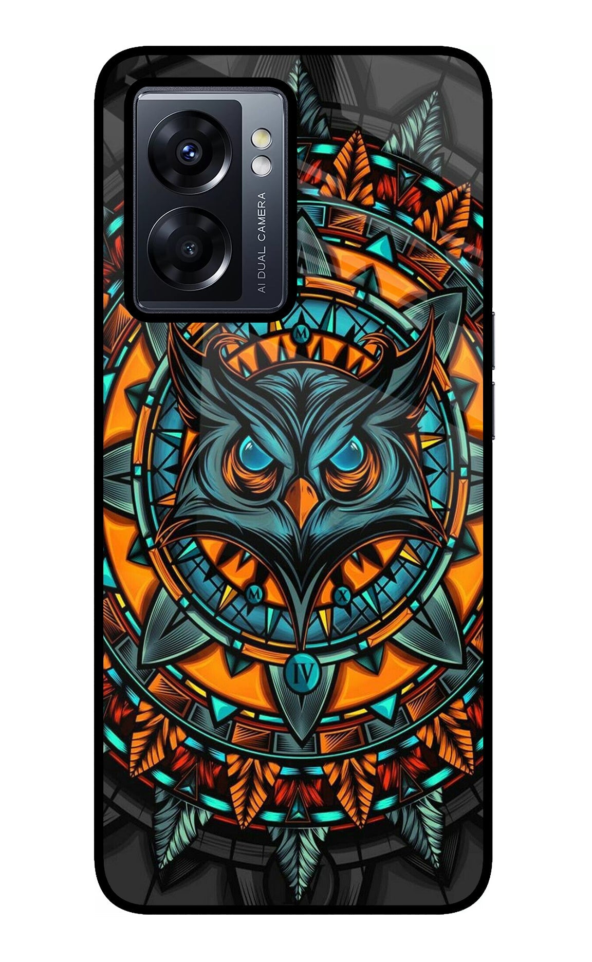 Angry Owl Art Oppo K10 5G Glass Case