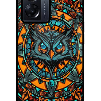 Angry Owl Art Oppo K10 5G Glass Case Back Cover by Casekaro