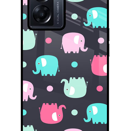 Elephants Oppo K10 5G Glass Case