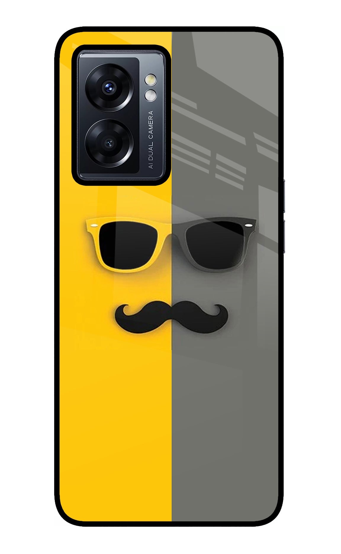 Sunglasses with Mustache Oppo K10 5G Back Cover