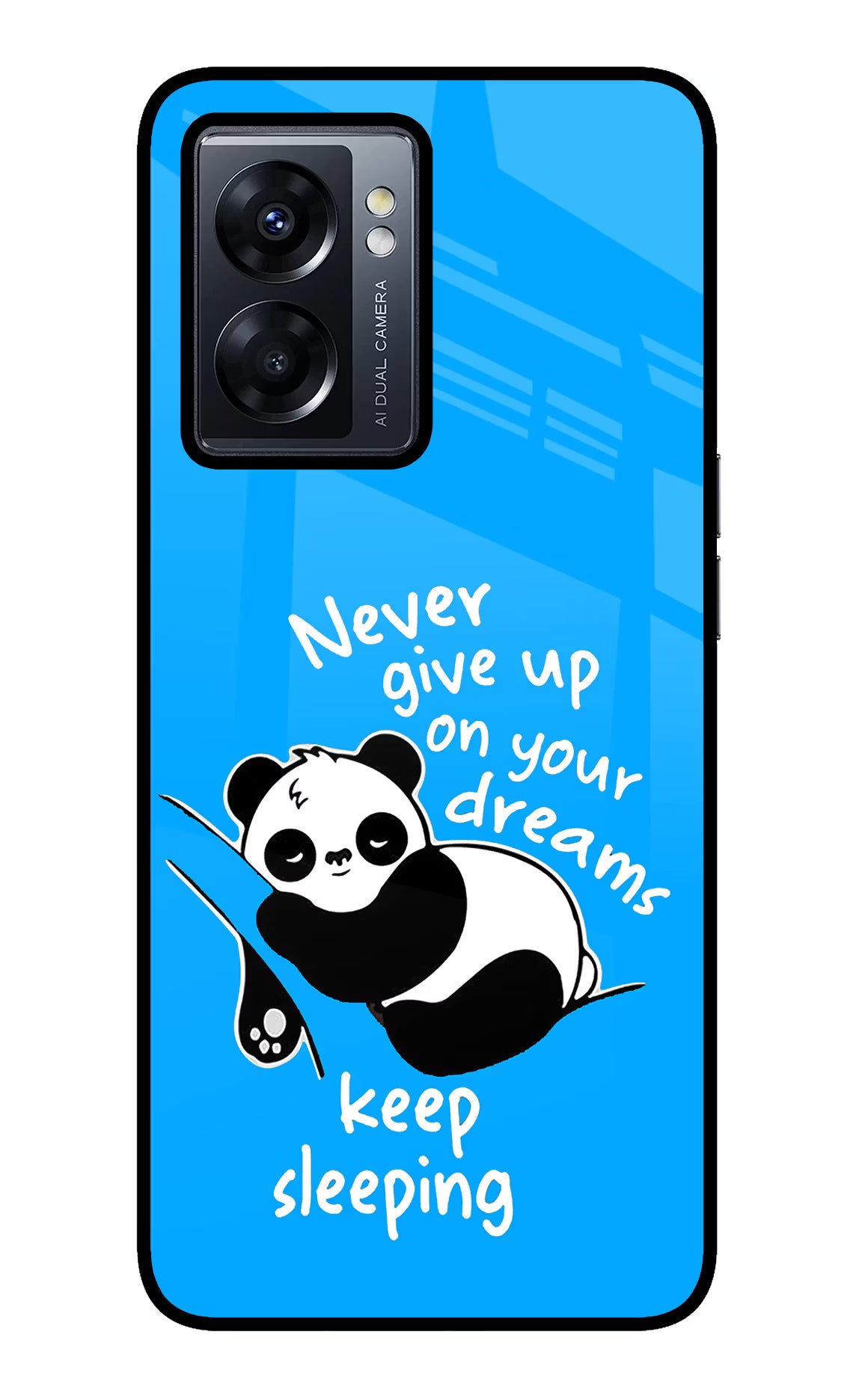 Keep Sleeping Oppo K10 5G Glass Case Back Cover by Casekaro