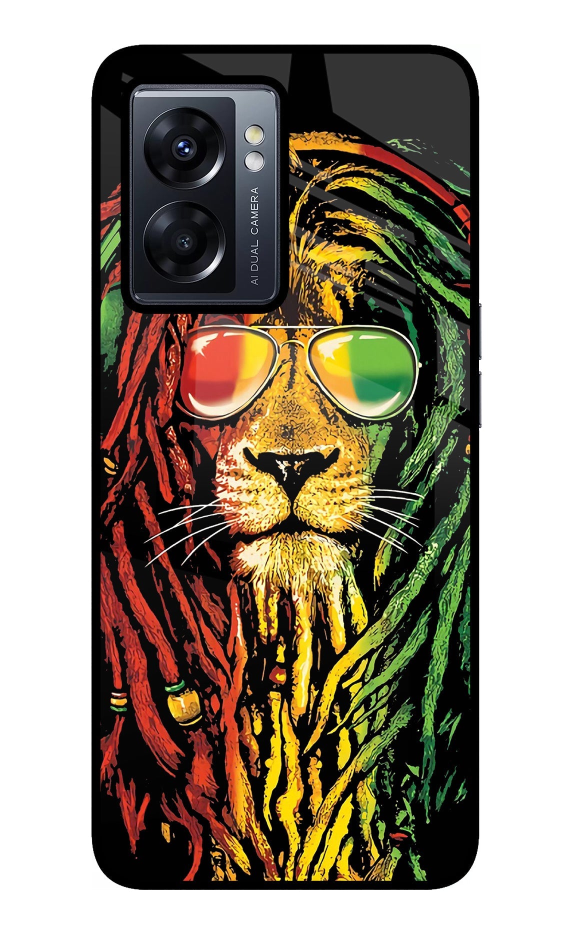 Rasta Lion Oppo K10 5G Glass Case