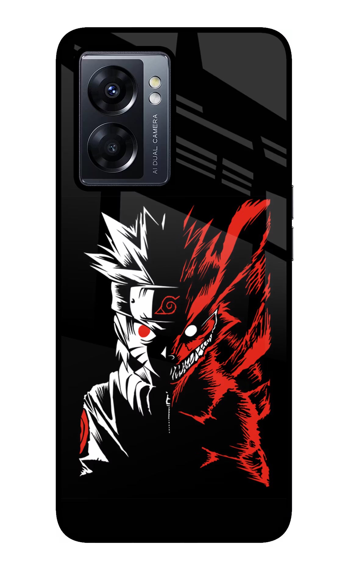 Naruto Two Face Oppo K10 5G Glass Case Back Cover by Casekaro