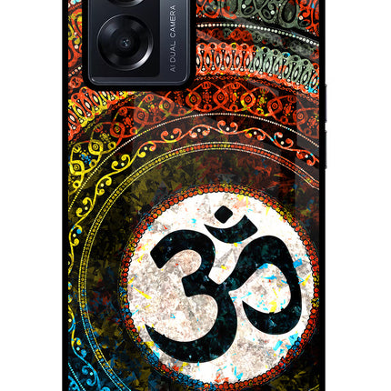 Om Cultural Oppo K10 5G Glass Case Back Cover by Casekaro