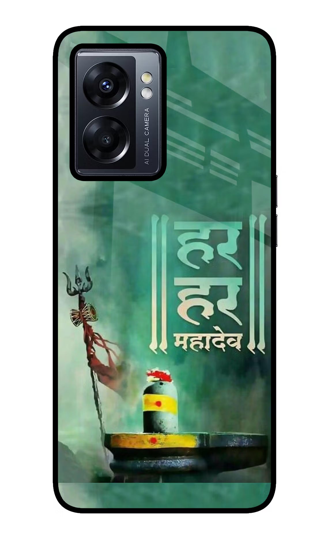 Har Har Mahadev Shivling Oppo K10 5G Glass Case Back Cover by Casekaro