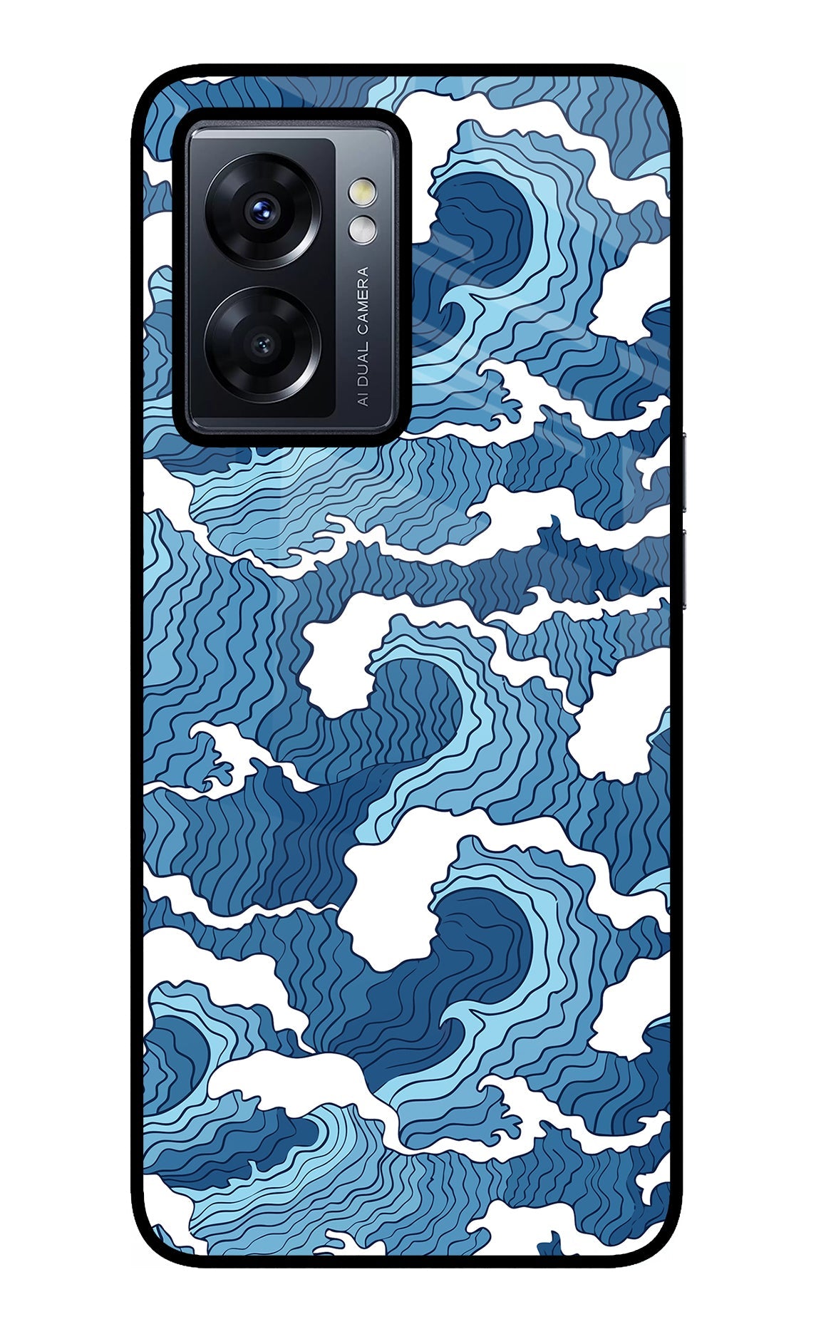 Blue Waves Oppo K10 5G Glass Case