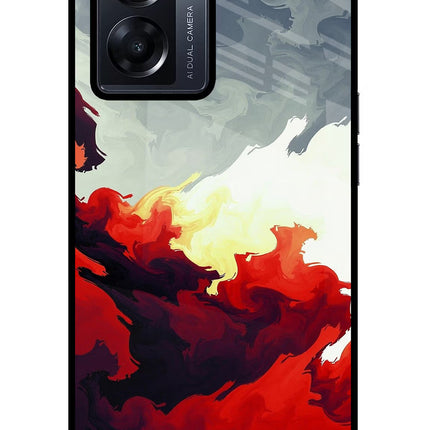 Fire Cloud Oppo K10 5G Glass Case Back Cover by Casekaro