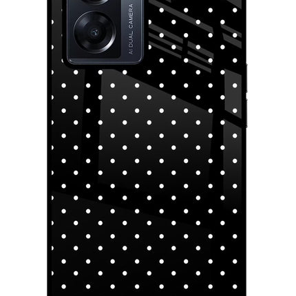 White Dots Oppo K10 5G Glass Case Back Cover by Casekaro