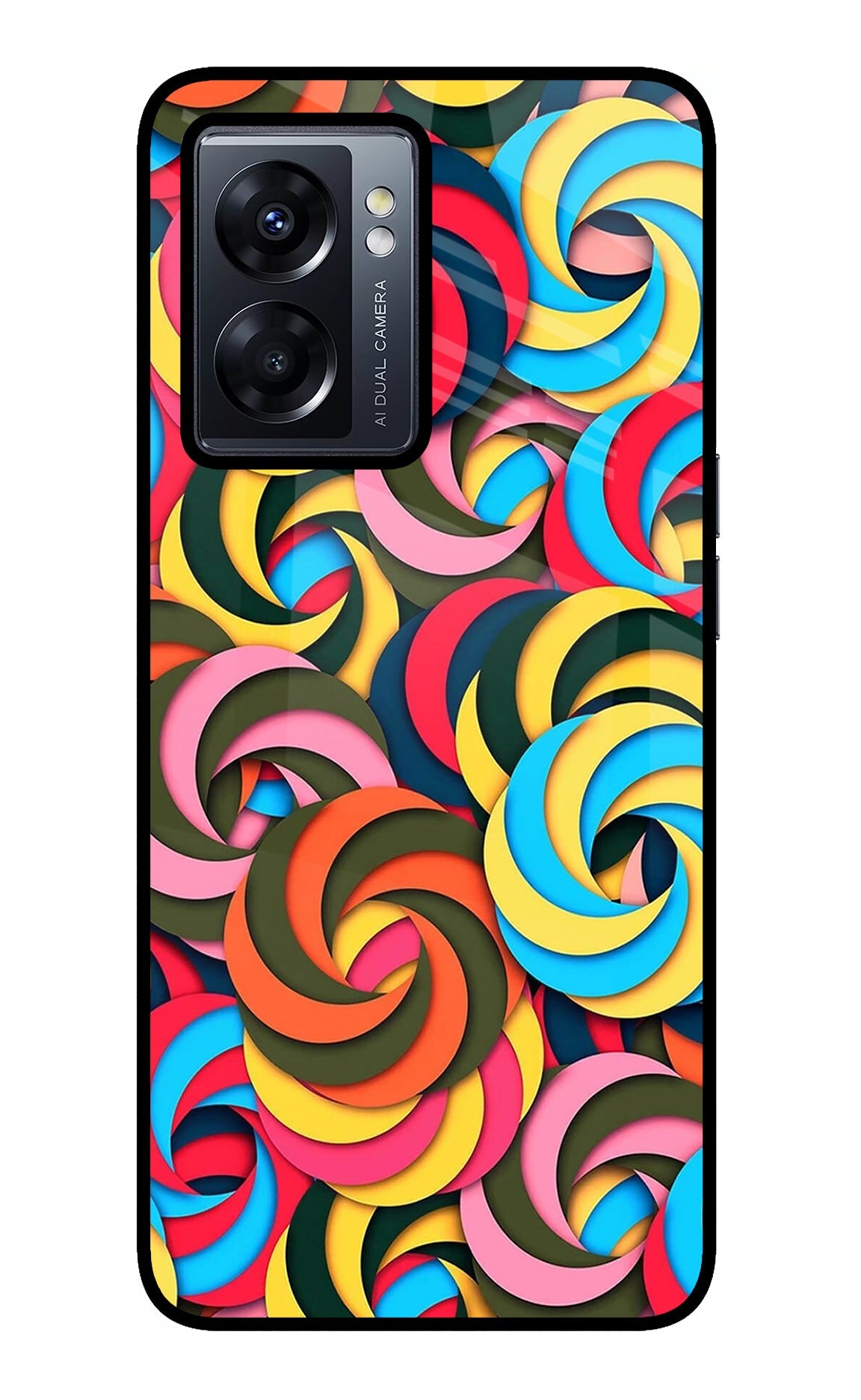 Spiral Pattern Oppo K10 5G Back Cover