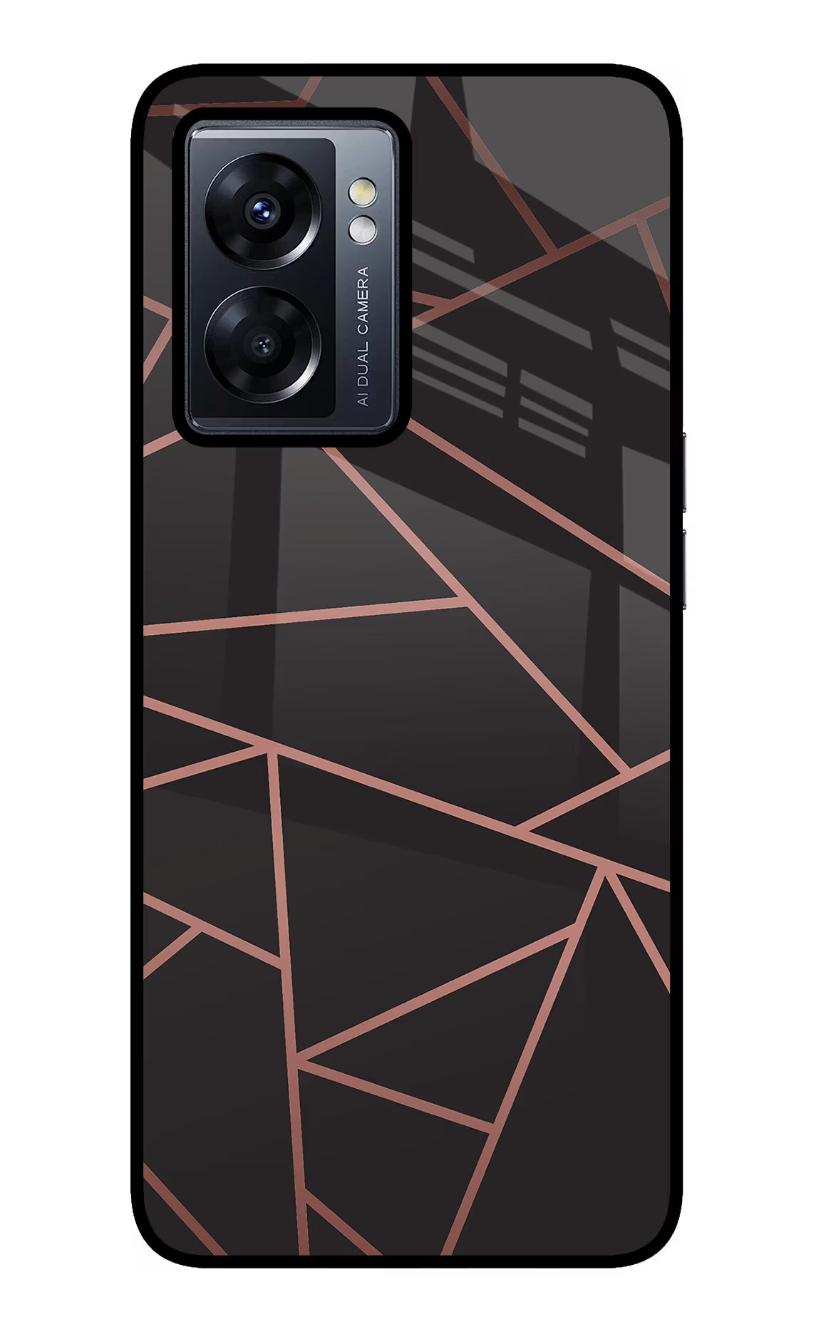 Geometric Pattern Oppo K10 5G Glass Case Back Cover by Casekaro