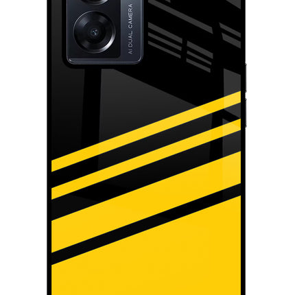Yellow Shades Oppo K10 5G Glass Case Back Cover by Casekaro