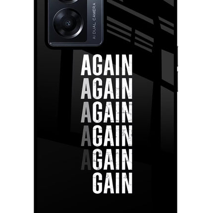 Again Again Gain Oppo K10 5G Glass Case Back Cover by Casekaro