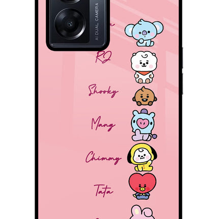 BTS names Oppo K10 5G Glass Case Back Cover by Casekaro