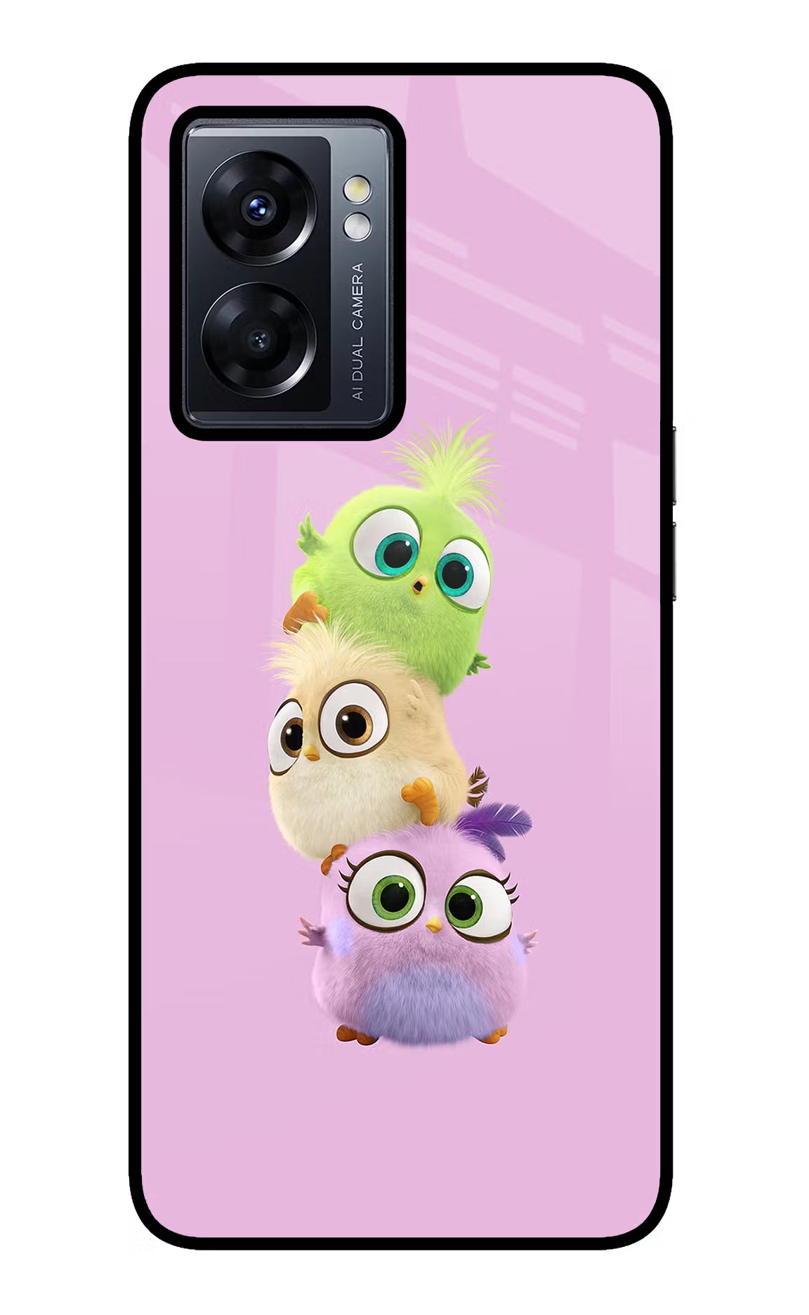 Cute Little Birds Oppo K10 5G Glass Case Back Cover by Casekaro