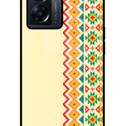 Ethnic Seamless Oppo K10 5G Glass Case Back Cover by Casekaro