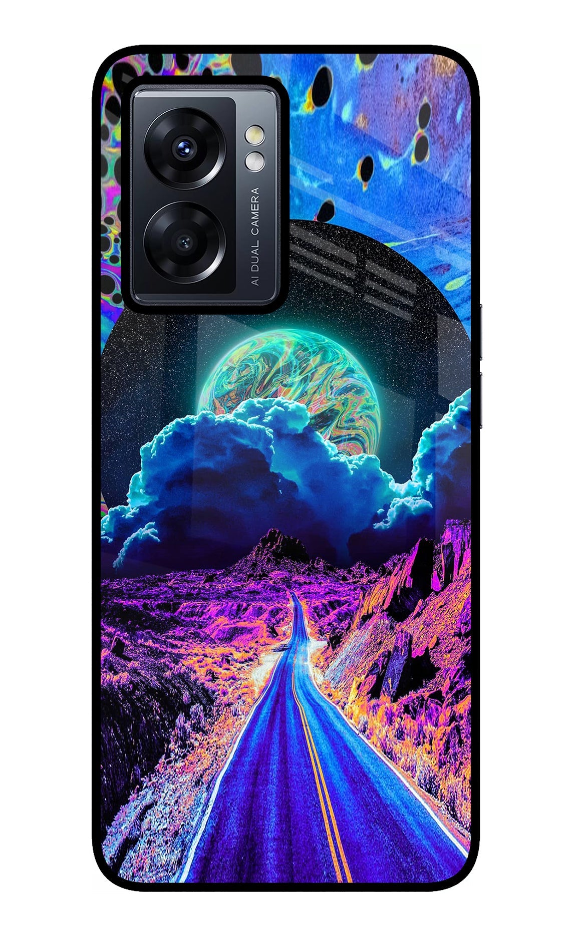 Psychedelic Painting Oppo K10 5G Glass Case