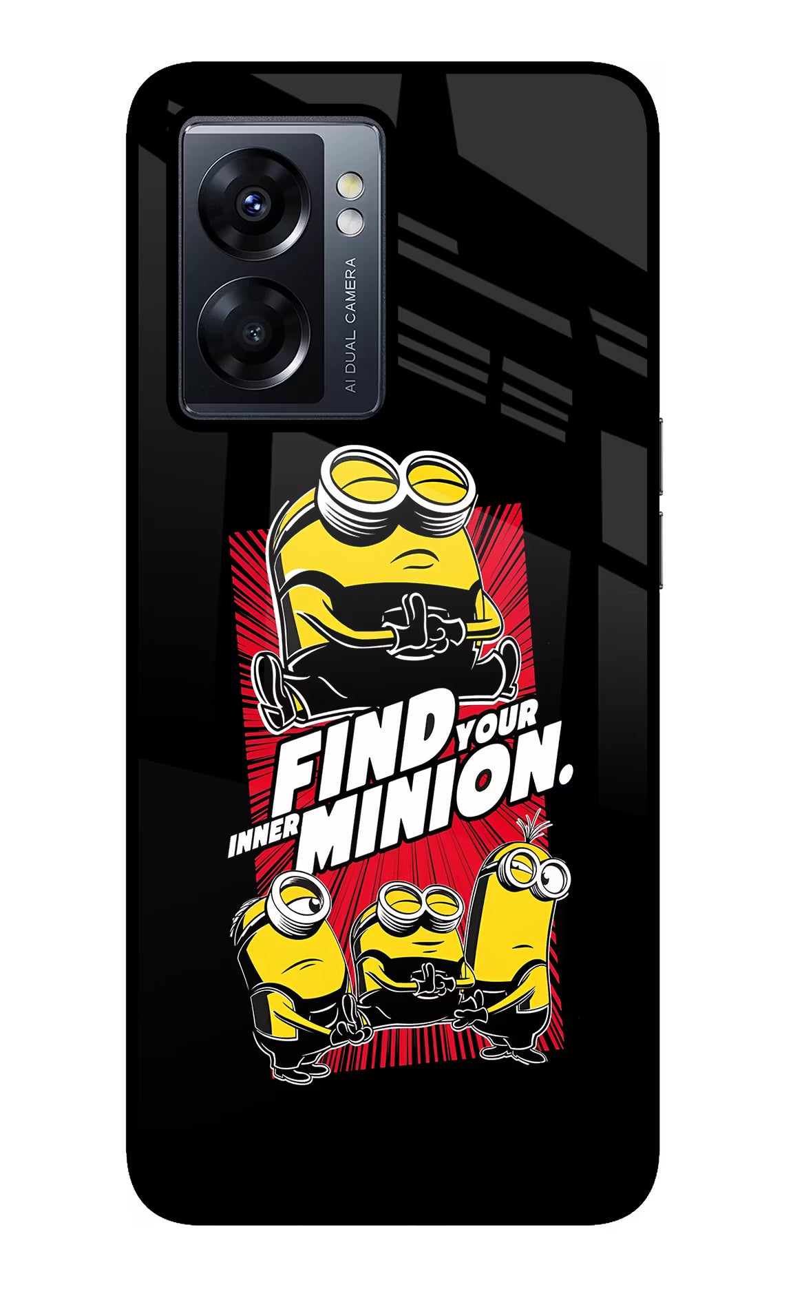 Find your inner Minion Oppo K10 5G Glass Case Back Cover by Casekaro