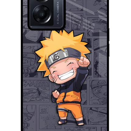 Chota Naruto Oppo K10 5G Glass Case Back Cover by Casekaro