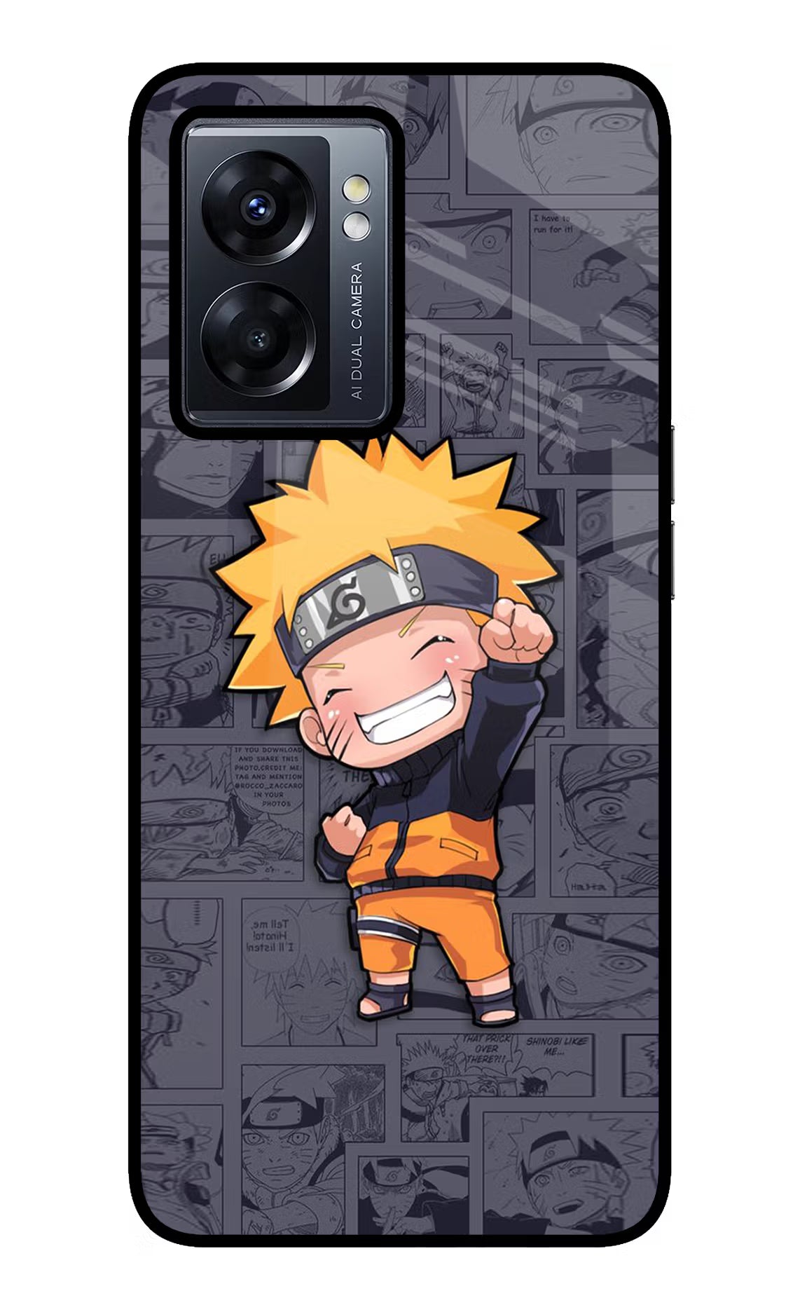 Chota Naruto Oppo K10 5G Glass Case Back Cover by Casekaro