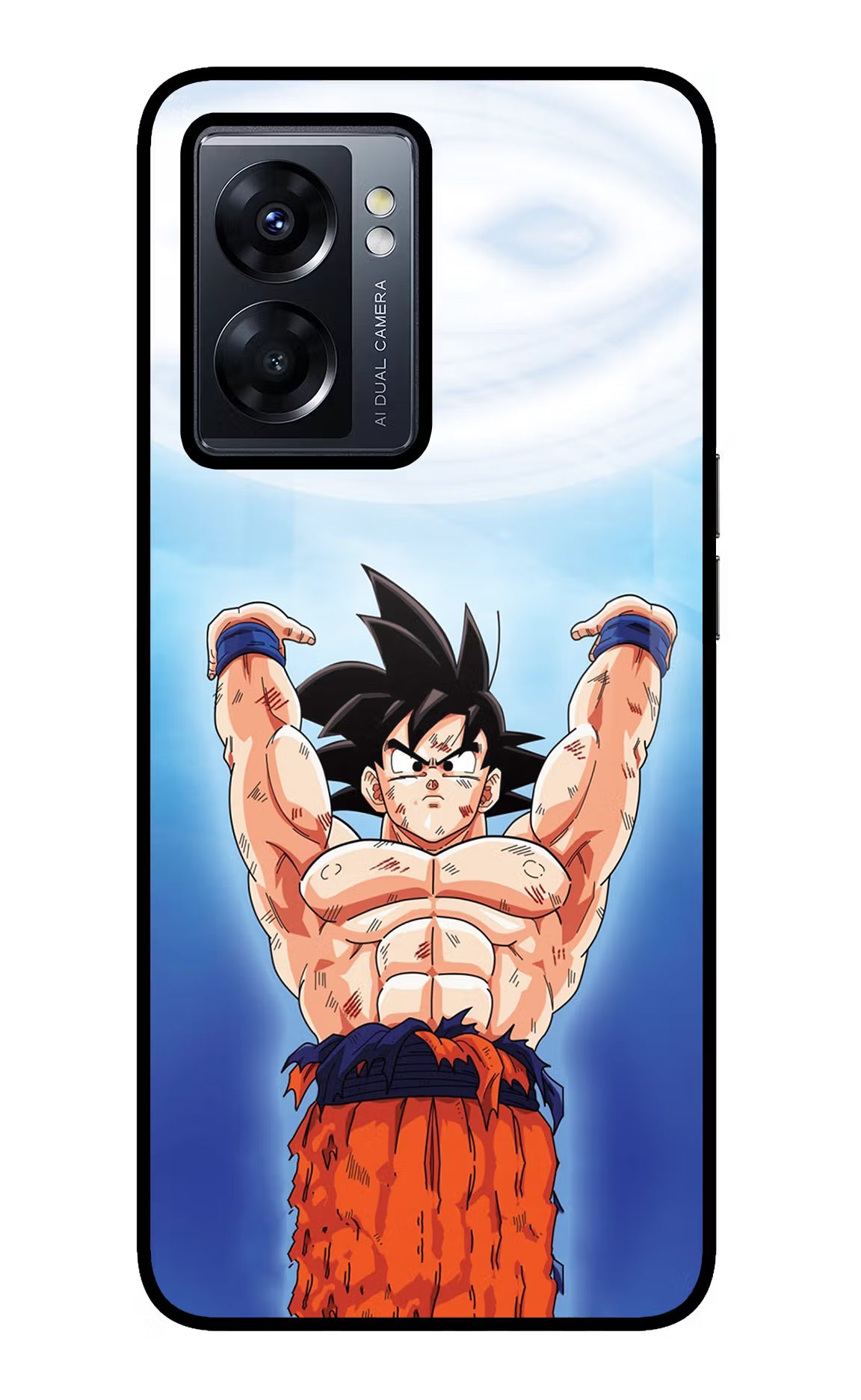Goku Power Oppo K10 5G Glass Case Back Cover by Casekaro