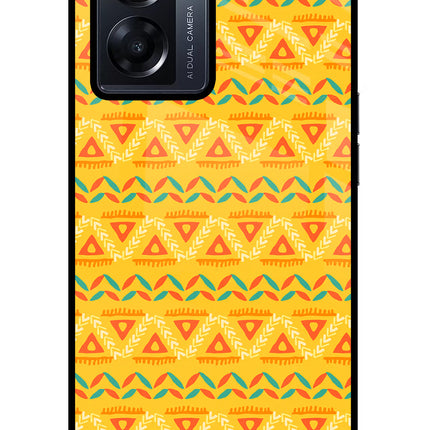 Tribal Pattern Oppo K10 5G Glass Case Back Cover by Casekaro