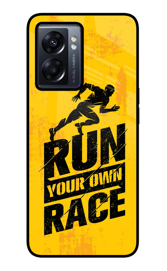 Run Your Own Race Oppo K10 5G Glass Case