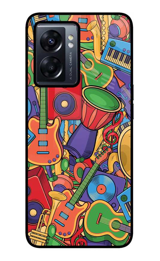 Music Instrument Doodle Oppo K10 5G Glass Case