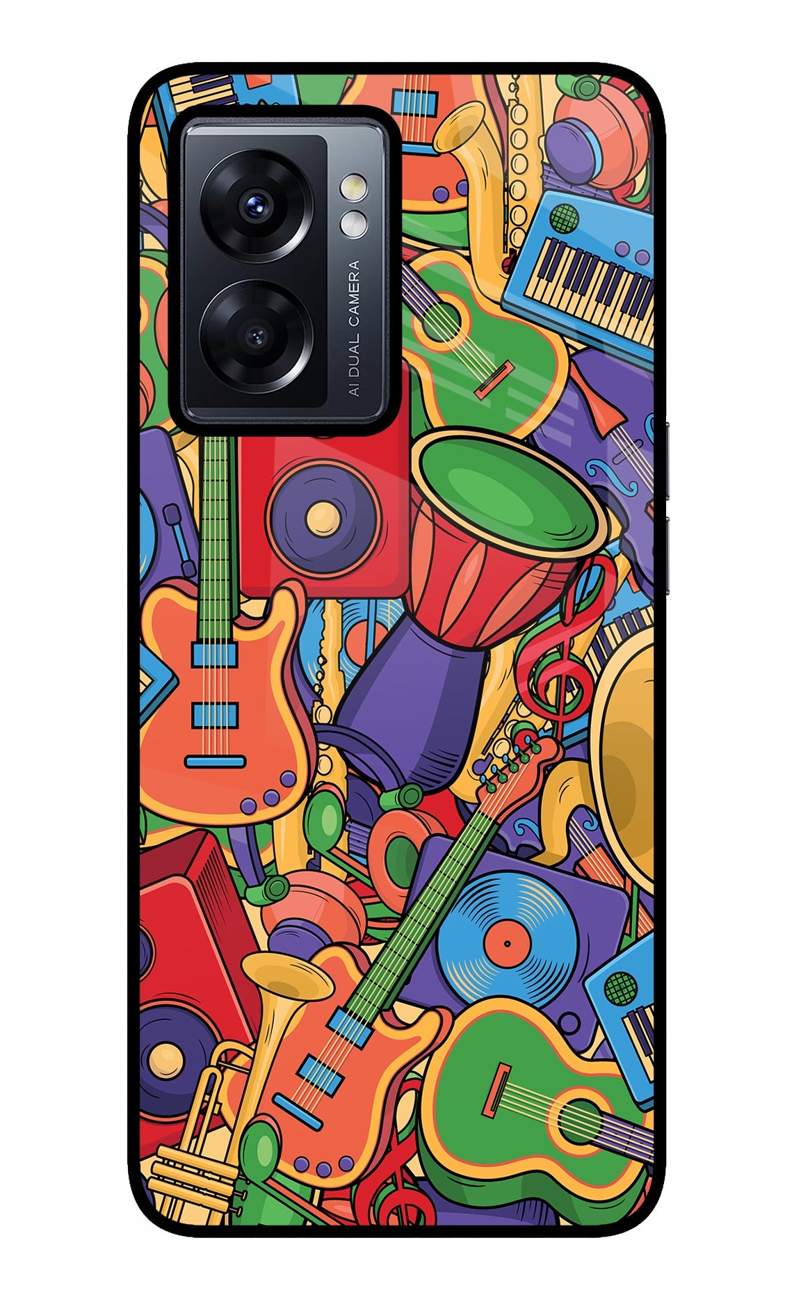 Music Instrument Doodle Oppo K10 5G Back Cover