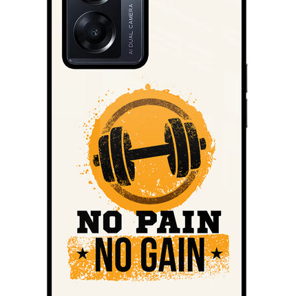 No Pain No Gain Oppo K10 5G Glass Case Back Cover by Casekaro