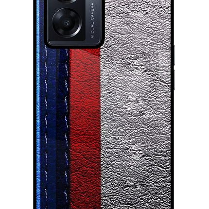 BMW Stripes Oppo K10 5G Glass Case Back Cover by Casekaro