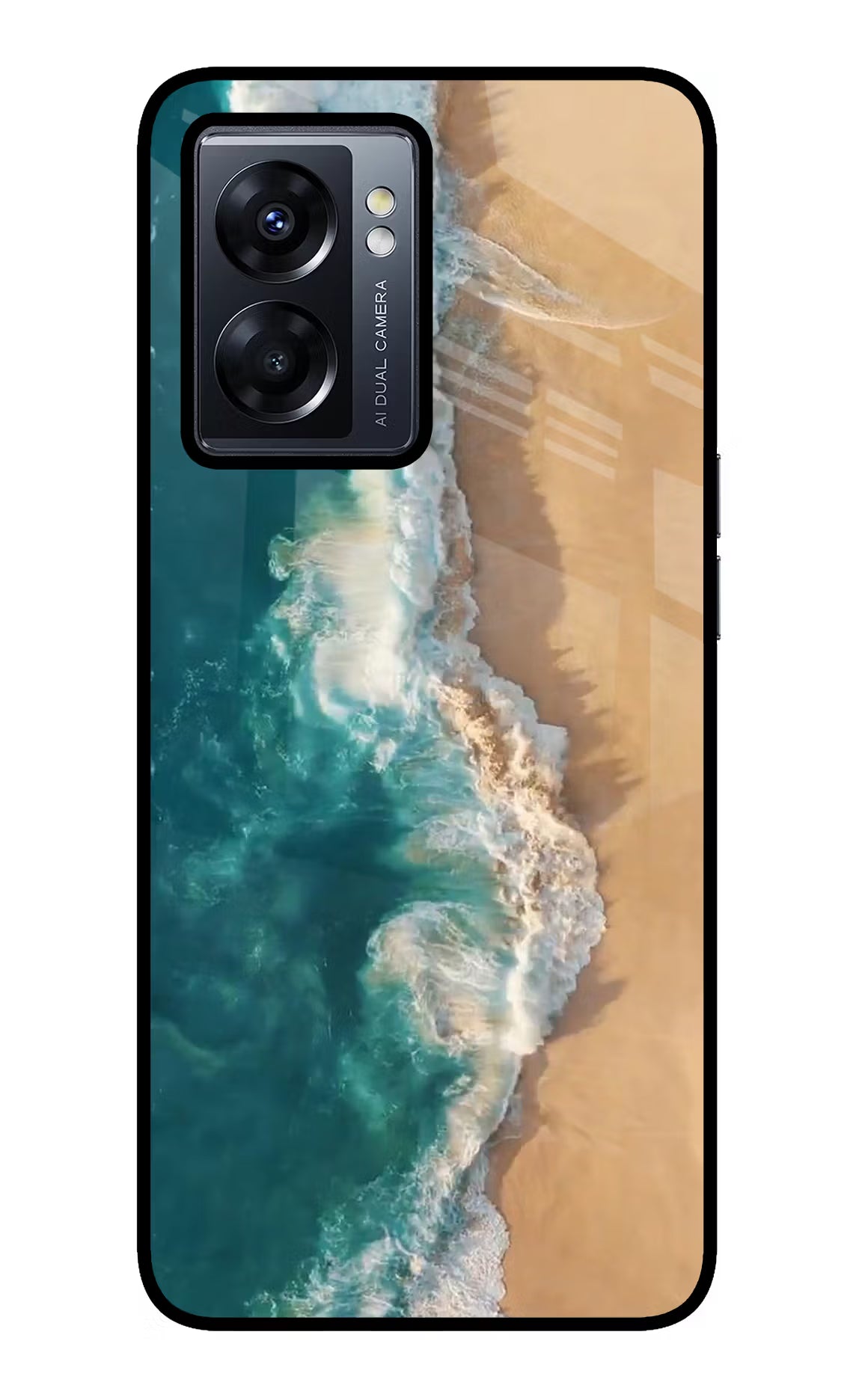 Ocean Beach Oppo K10 5G Glass Case Back Cover by Casekaro