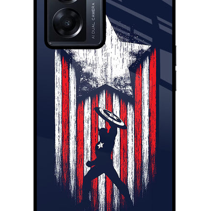 Captain America Marvel Art Oppo K10 5G Glass Case Back Cover by Casekaro