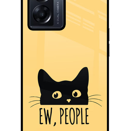 Ew People Catitude Oppo K10 5G Glass Case Back Cover by Casekaro
