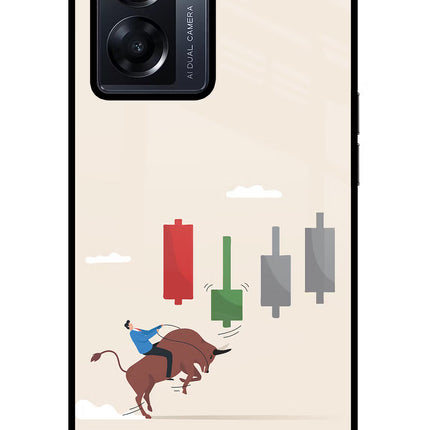 Bull Trading Momentum Oppo K10 5G Glass Case Back Cover by Casekaro