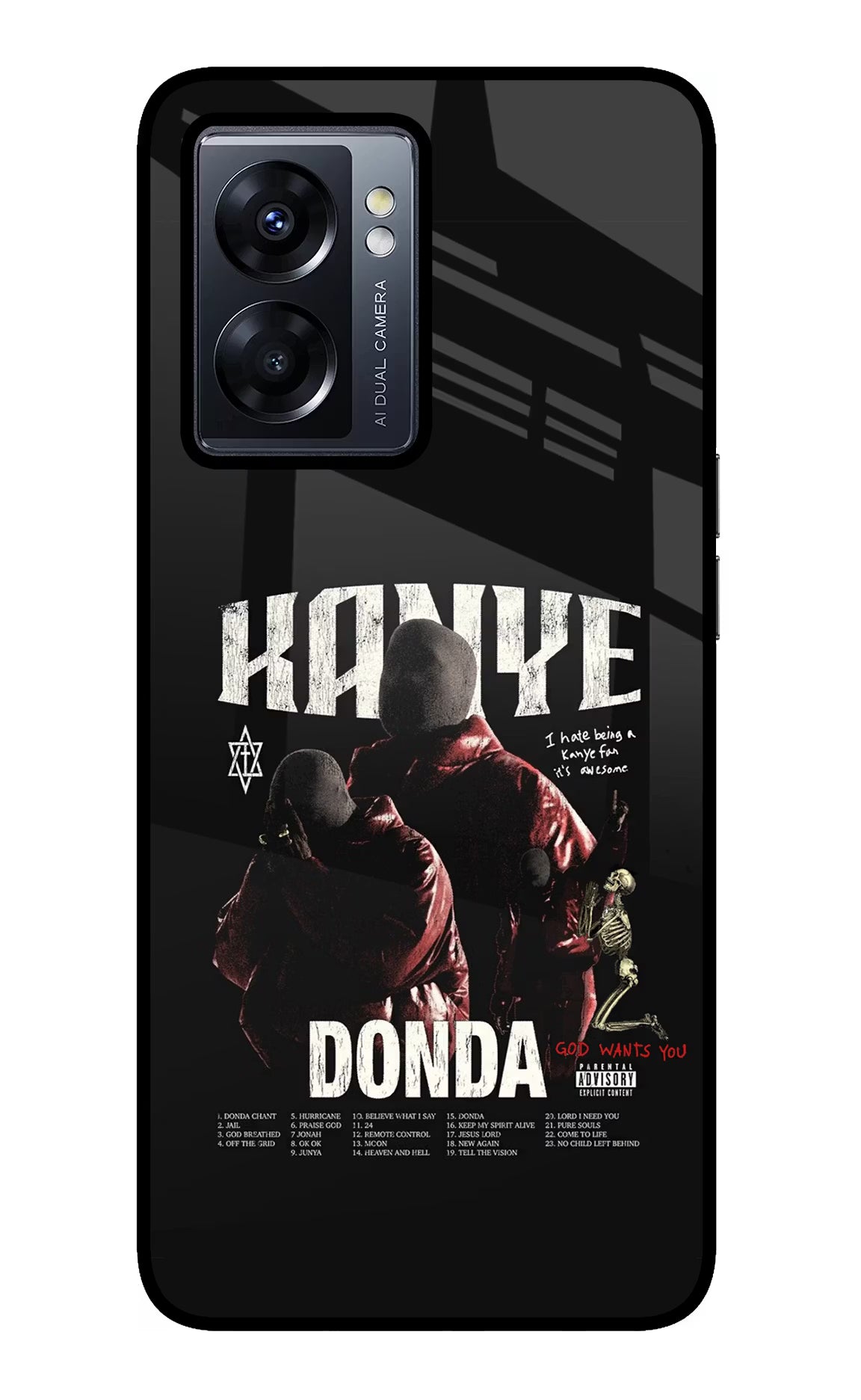 Donda Kanye West Oppo K10 5G Glass Case Back Cover by Casekaro
