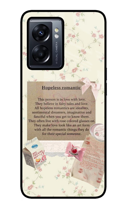 Hopeless Romantic Oppo K10 5G Glass Case
