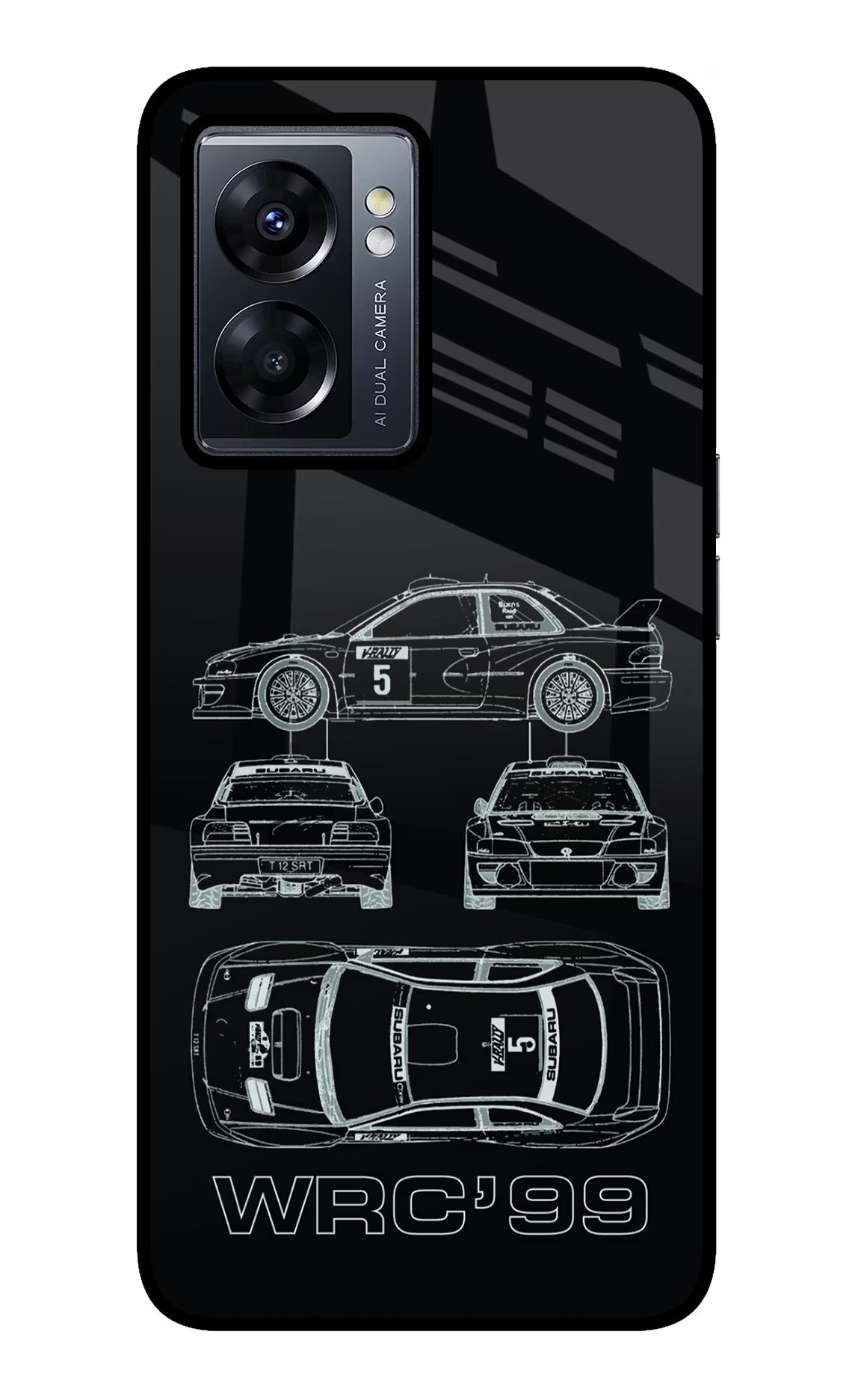 WRC'99 Oppo K10 5G Glass Case Back Cover by Casekaro