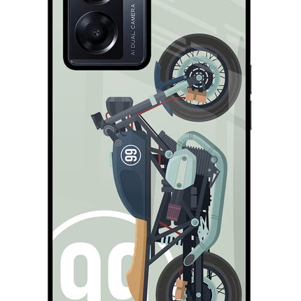 Classic Cafe Racer 99 Oppo K10 5G Glass Case Back Cover by Casekaro