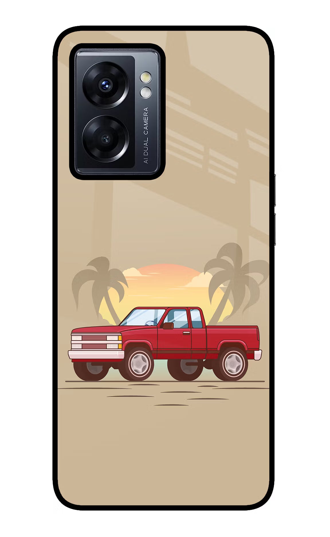 Desert Classic Drive Oppo K10 5G Glass Case Back Cover by Casekaro
