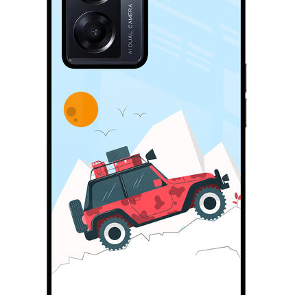 Mountain Trail Beast Oppo K10 5G Glass Case Back Cover by Casekaro
