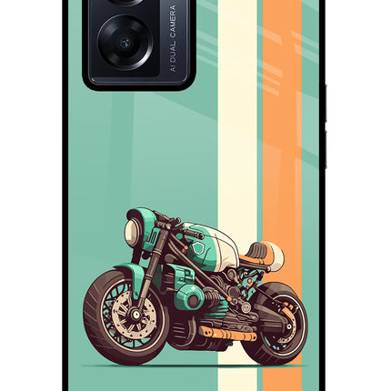 Striped Moto Drift Oppo K10 5G Glass Case