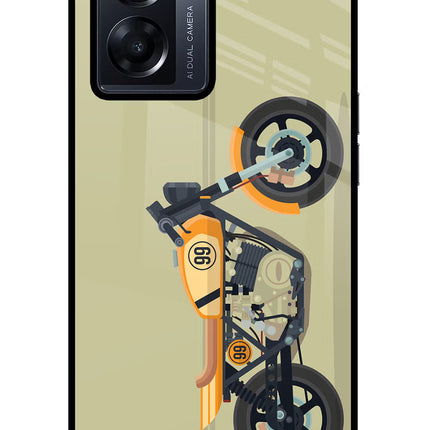 Vertical Speedster Oppo K10 5G Glass Case Back Cover by Casekaro