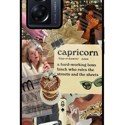Capricorn Zodiac Oppo K10 5G Glass Case Back Cover by Casekaro